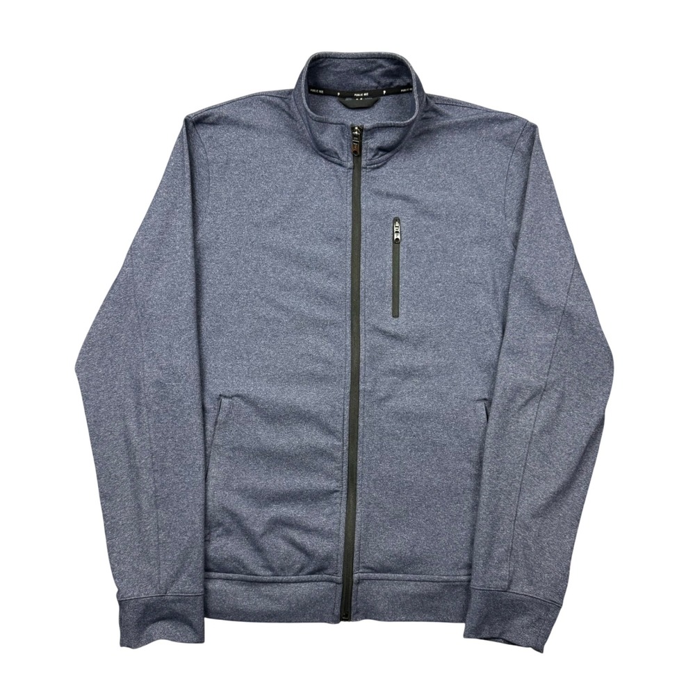 Public Rec Jacket Men Medium Blue All Day Everyday Zip Mock‎ Neck Performance